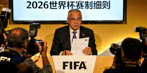国际足联公布2026世界杯赛制细则新闻图片 - FIFA官员召开新闻发布会
